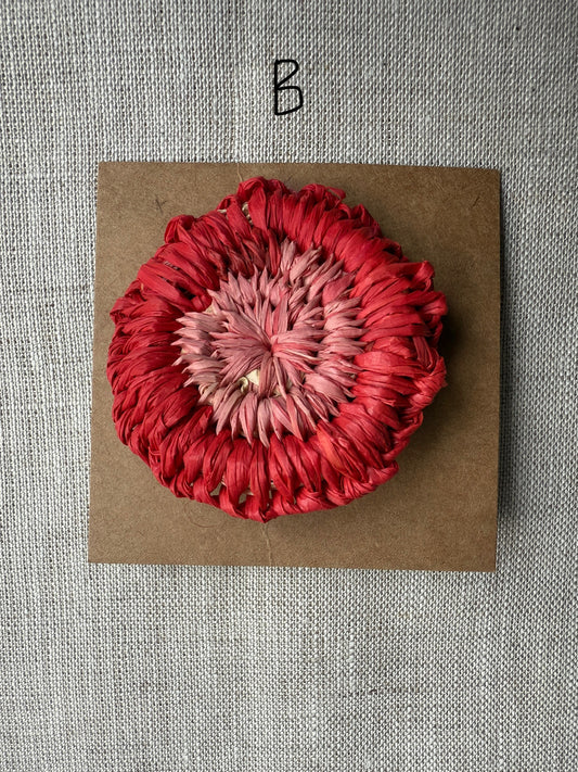 Handmade Raffia Brooch