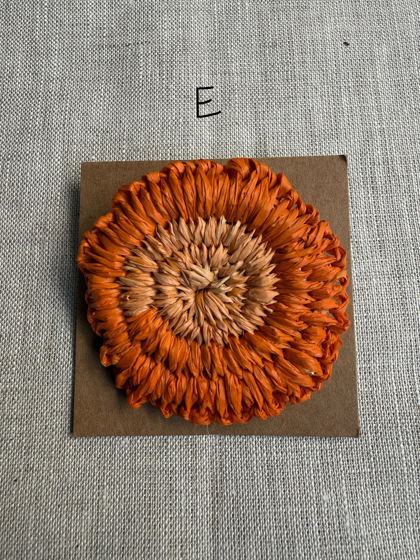 Handmade Raffia Brooch