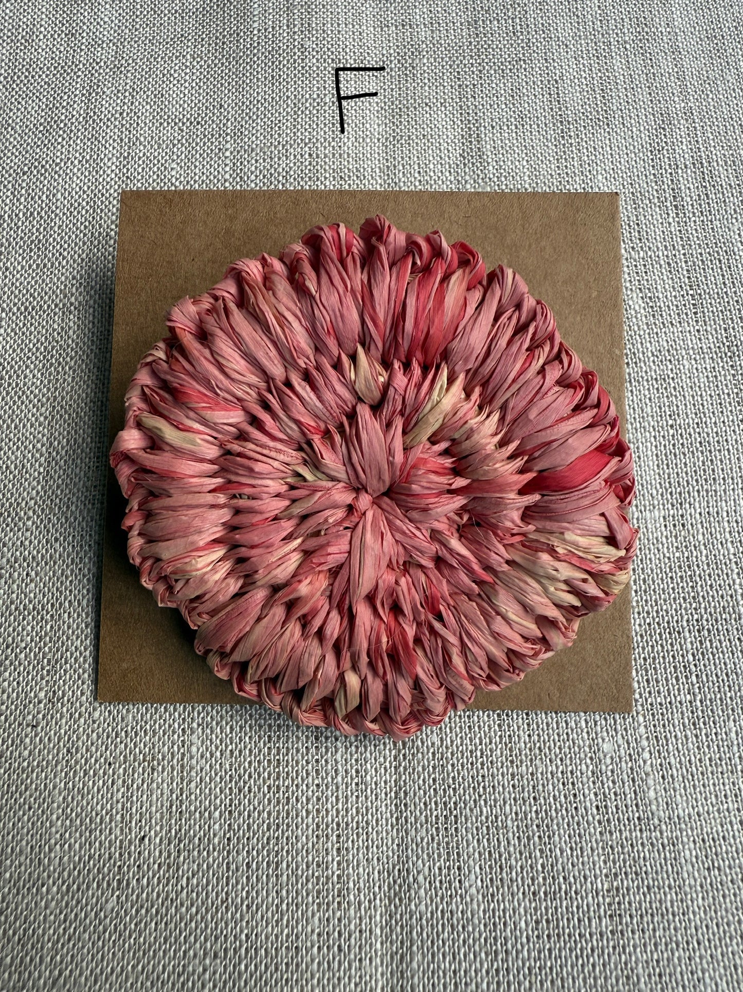 Handmade Raffia Brooch
