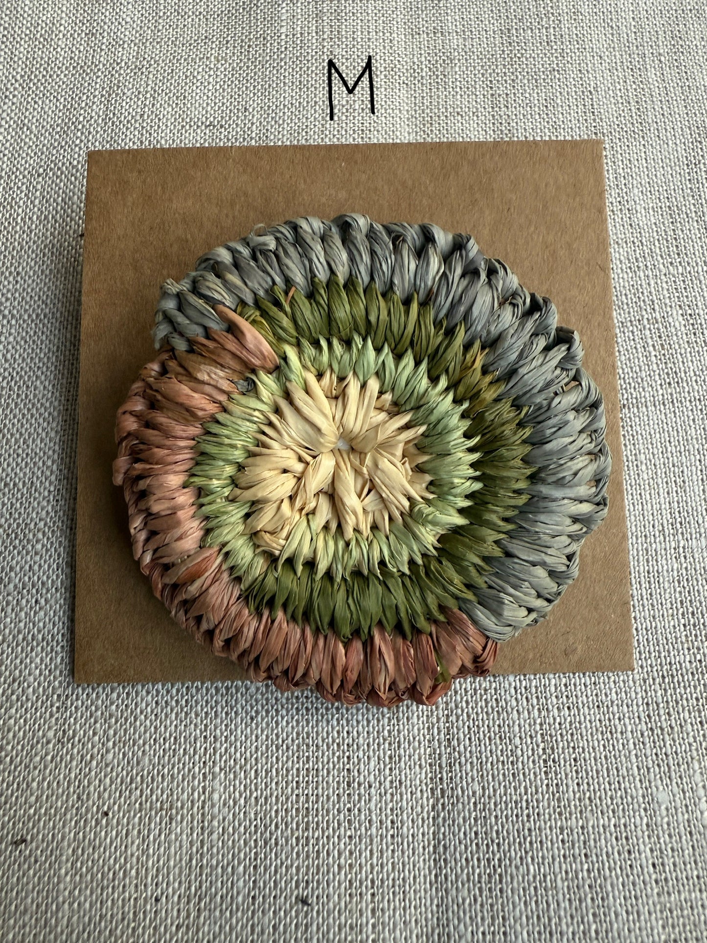 Handmade Raffia Brooch