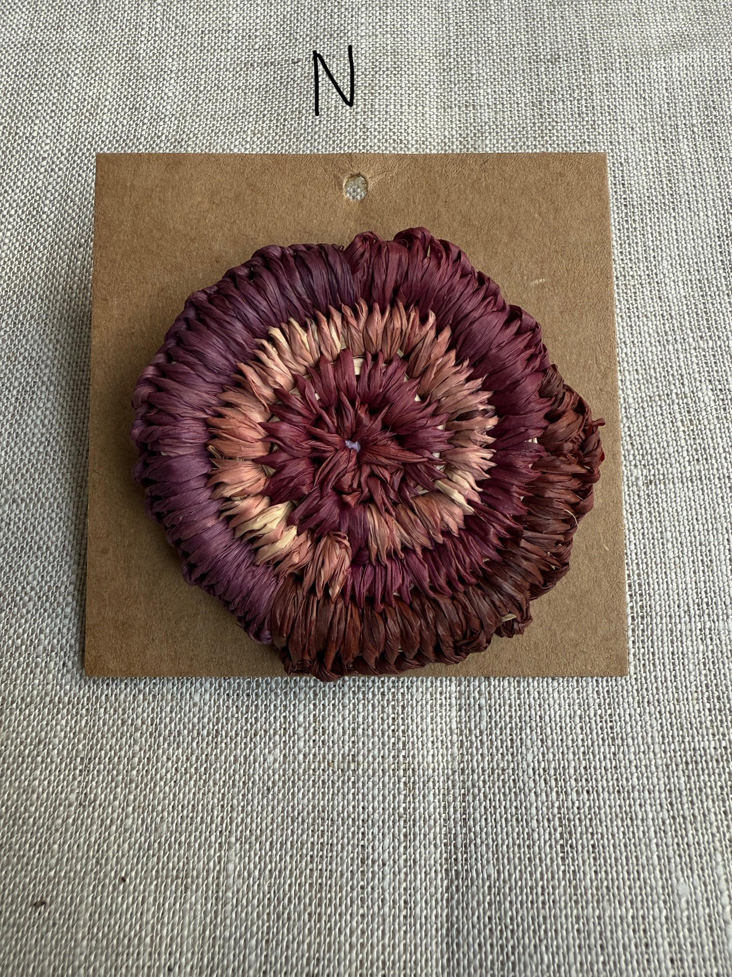 Handmade Raffia Brooch