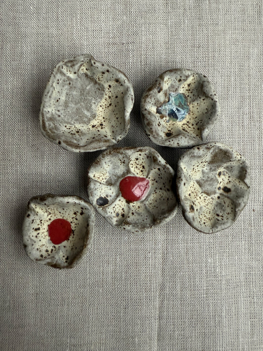 Winter Blooms: Floral Magnet Set of Five