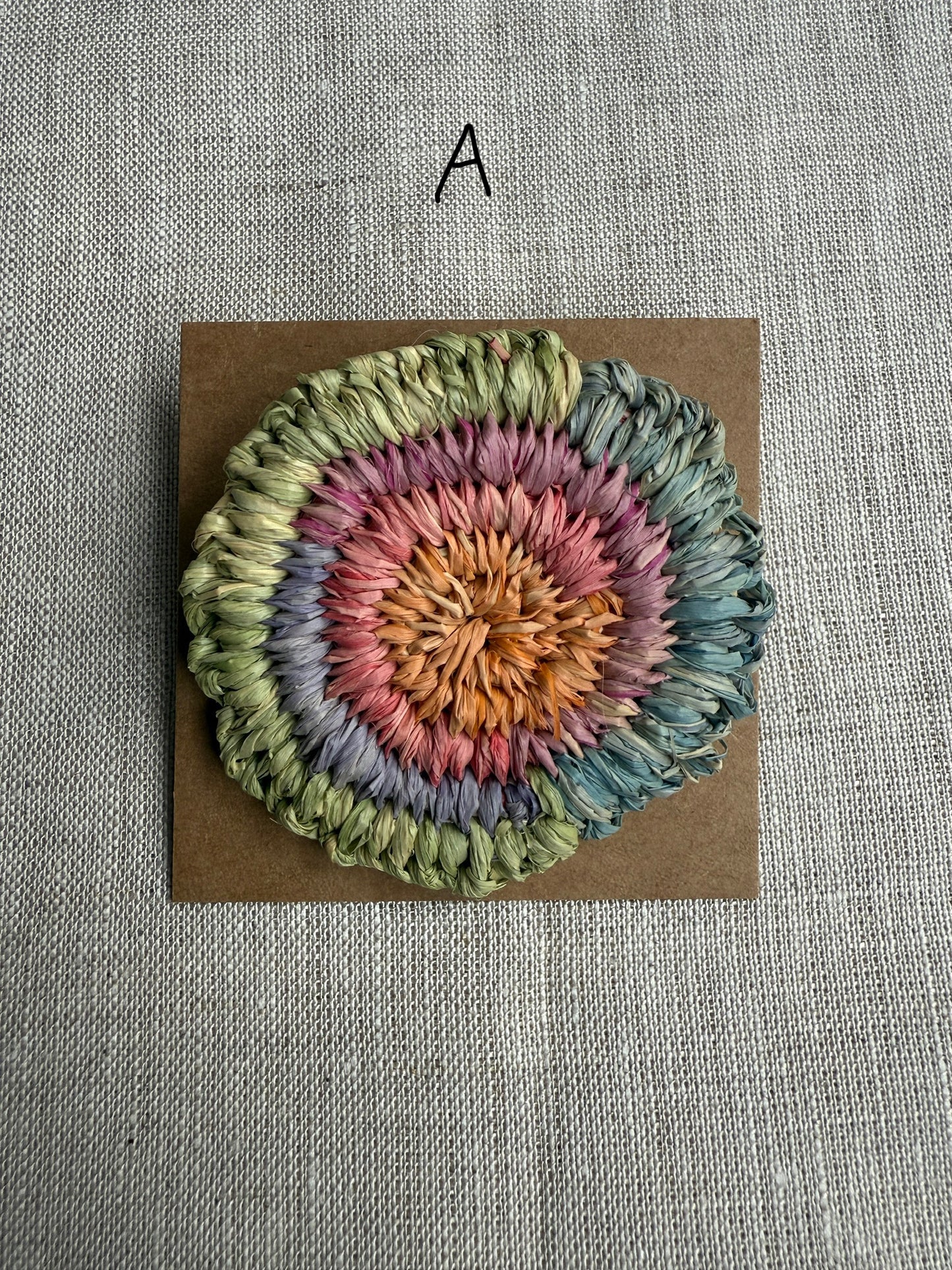 Handmade Raffia Brooch