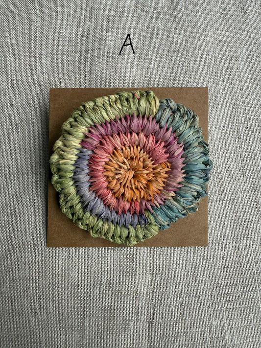 Handmade Raffia Brooch
