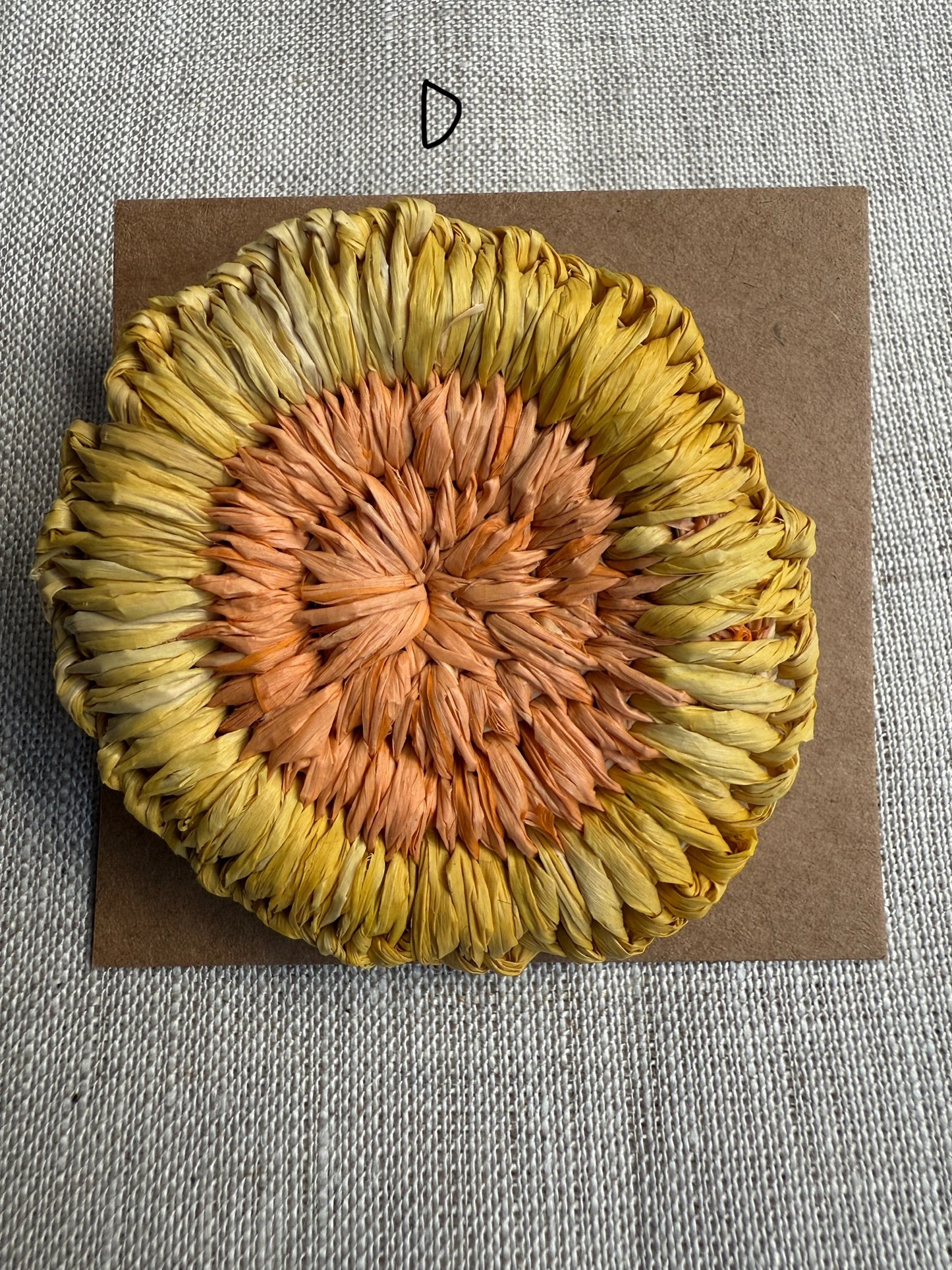 Handmade Raffia Brooch