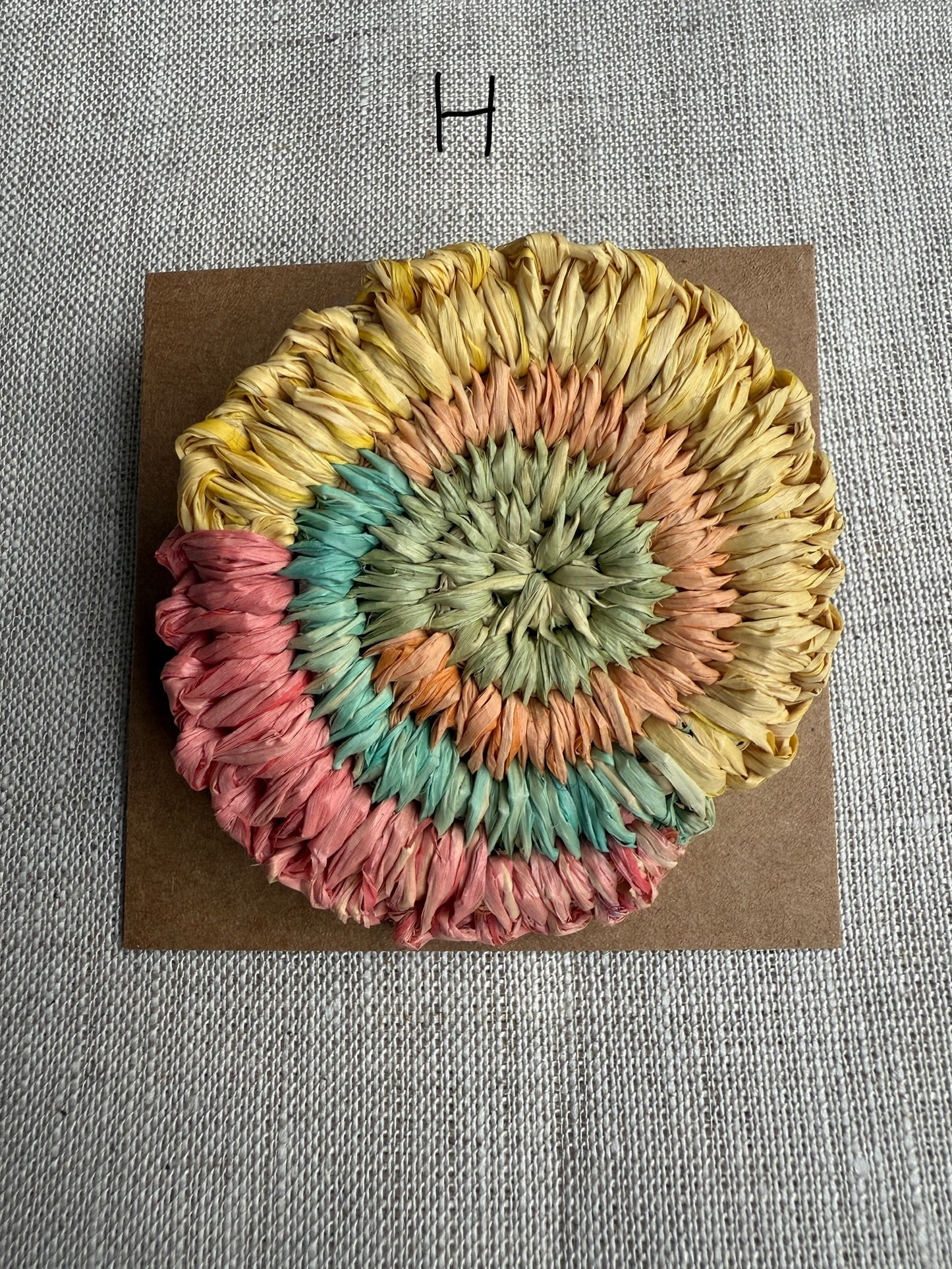 Handmade Raffia Brooch