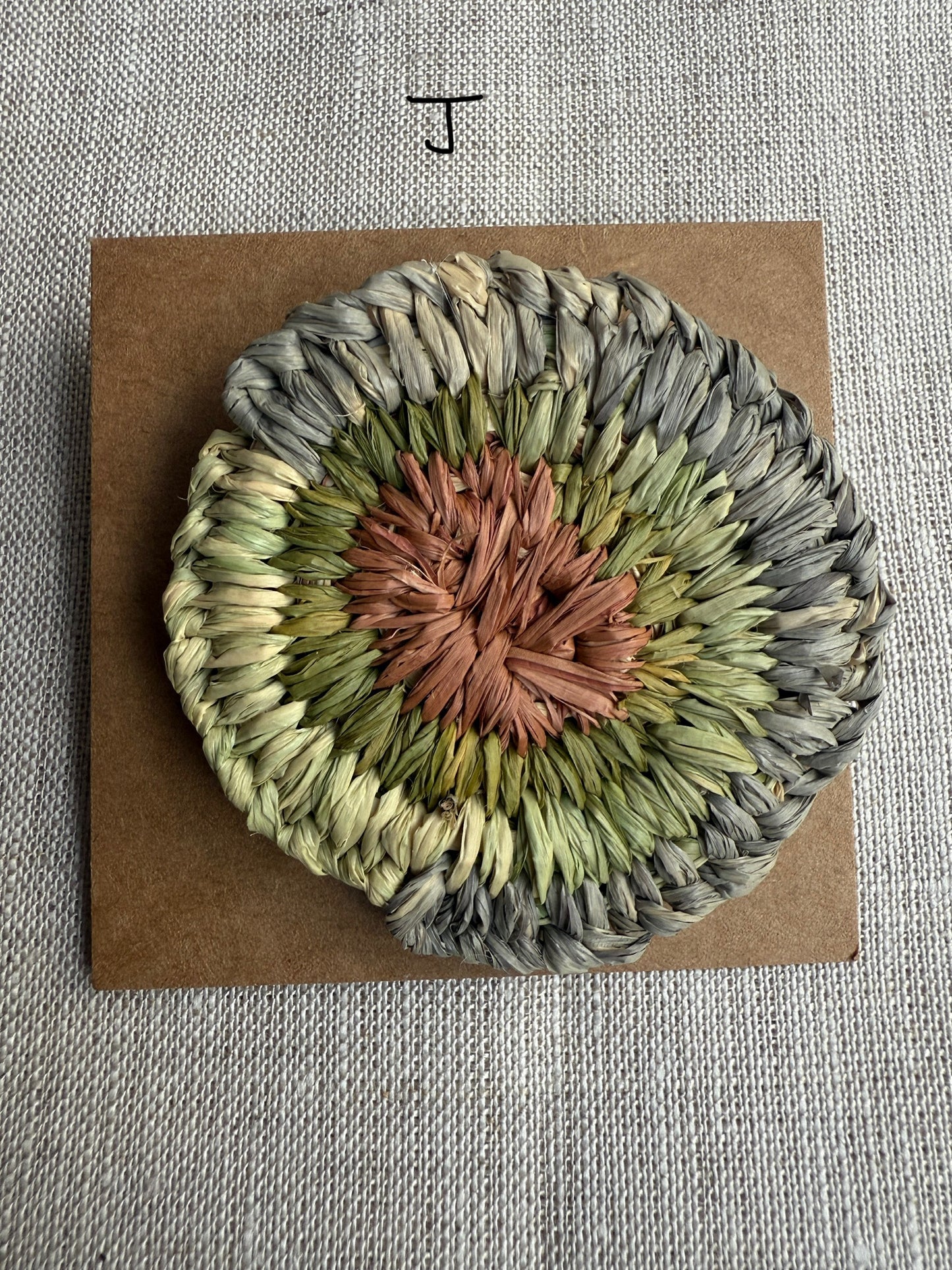 Handmade Raffia Brooch