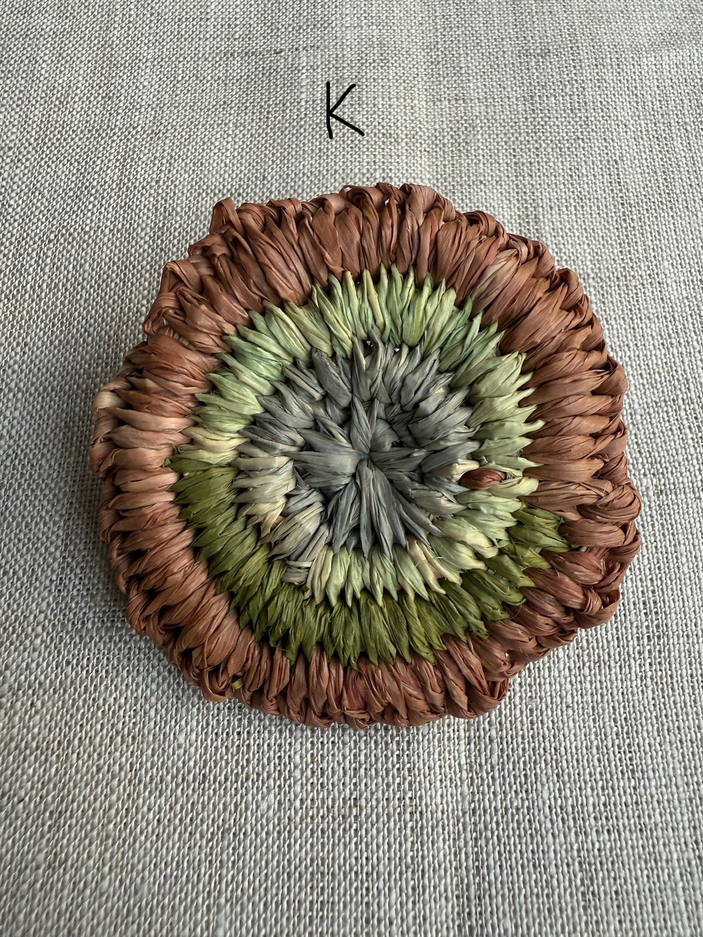 Handmade Raffia Brooch