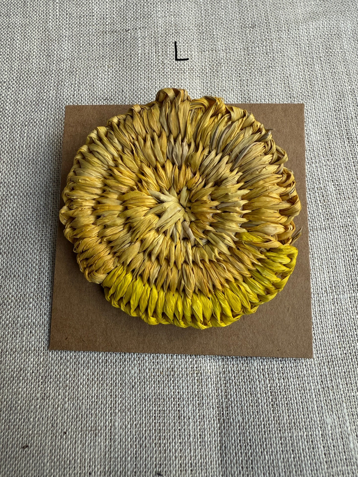 Handmade Raffia Brooch
