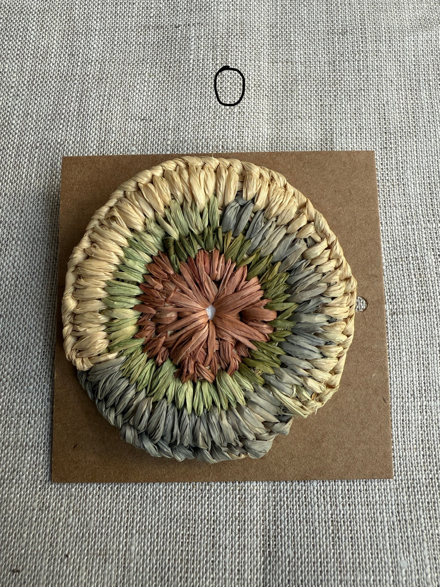 Handmade Raffia Brooch